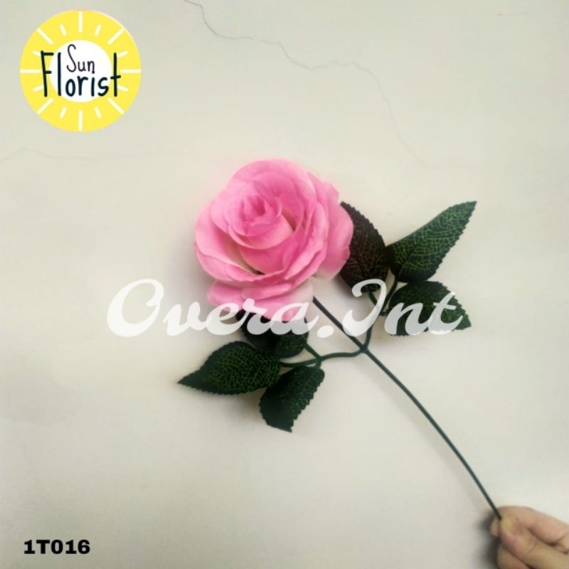 [ECERAN/PCS] Bunga Mawar Rose Tropis Bunga Mawar Panjang Rose Single Mawar Single Tangkai 40cm Imita