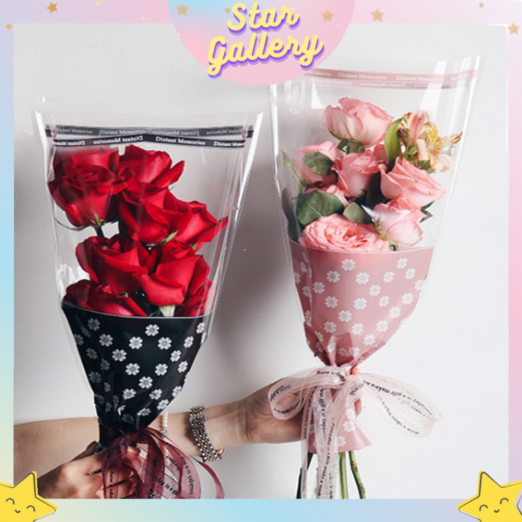 

(1 PACK ISI 20 LEMBAR) Flower Plastic Wrapping Plastik Buket Bunga Single Buket Bunga Motif Batik Single Rose KB6154