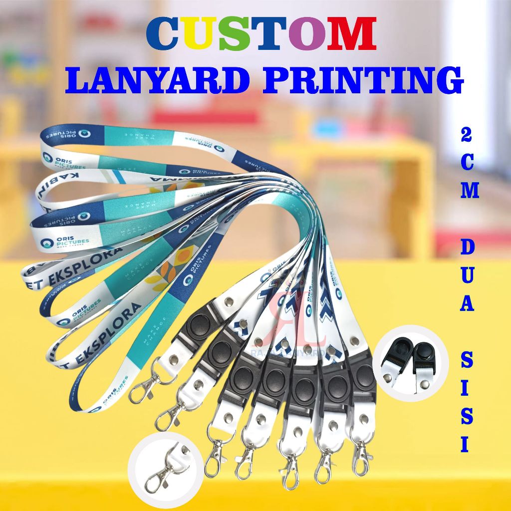 

CETAK TALI LANYARD ID CARD CUSTOM 2 CM 2 SISI TALI LANYARD PRINTING SATUAN