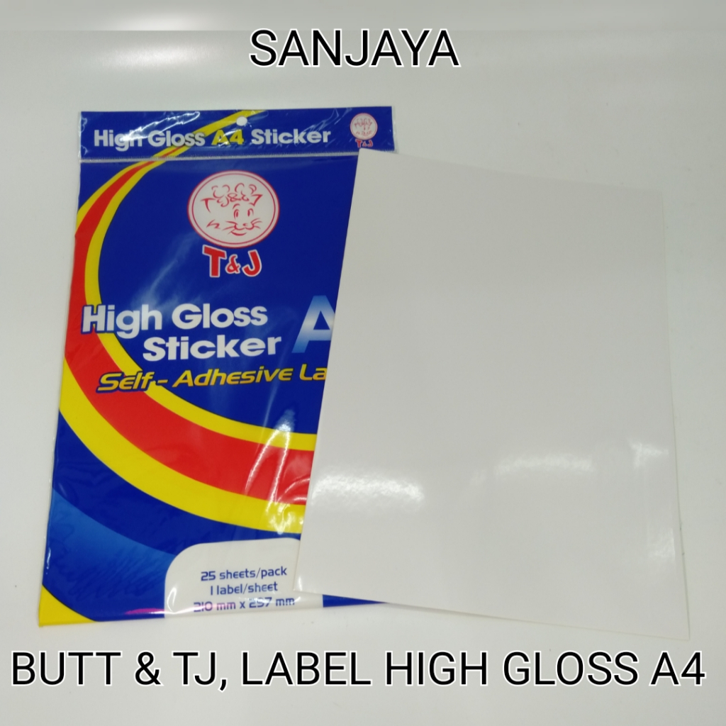 

Tom & Jerry Label High Gloss A4 25 Lembar / Sticker Label A4 High Gloss / Butt & Tj, Label High Gloss A4