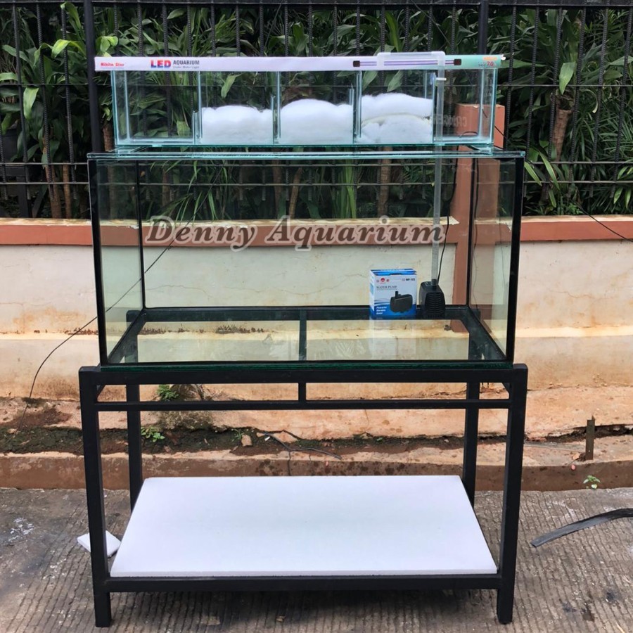 AQUARIUM KACA SET UKURAN 100x50x50cm KACA 10mm FULL