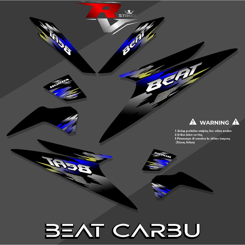 STRIPING BEAT KARBU/STIKER HONDA BEAT/STRIPING VARIASI BEAT KARBU/BEAT 2008-2012