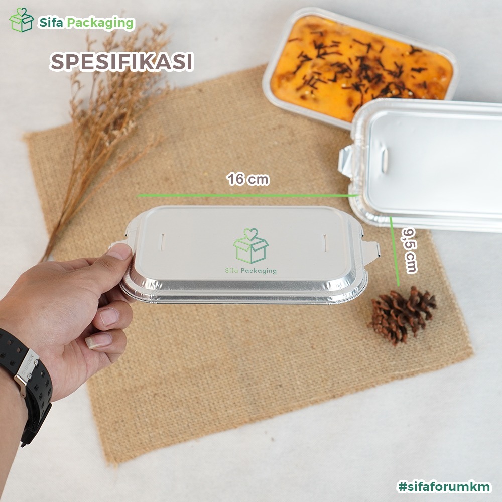 BIG SALE ALUMUNIUM FOIL TRAY BX 4381 + TUTUP MACARONI SCHOTEL PASTEL TUTUP LASAGNA MENTAI RICE