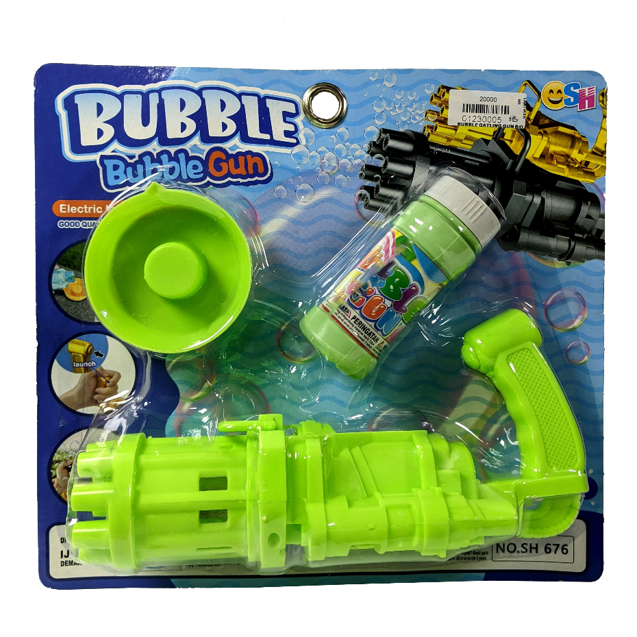 SH 676 Mainan pistol Bubble Elektrik Bentuk machine / Gelembung Bubble tembak anak balon bubble gun