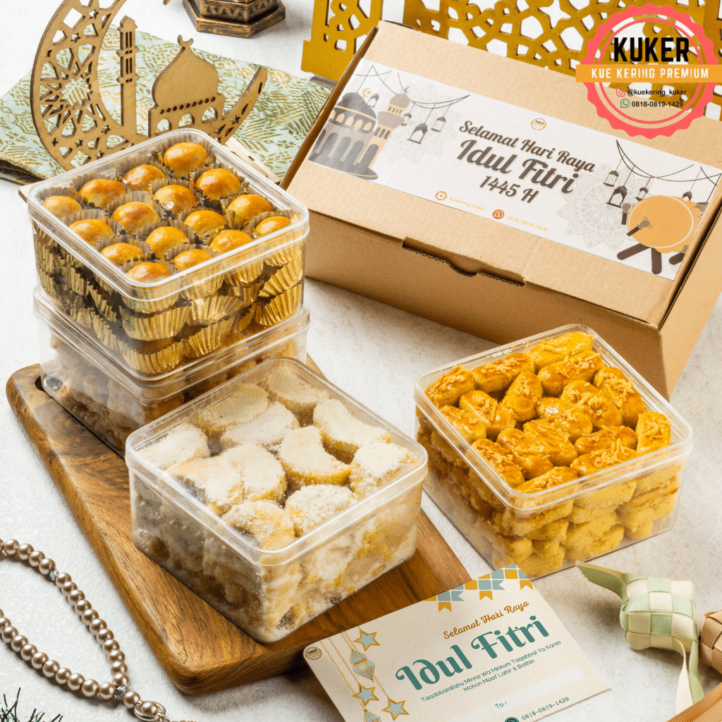 

[Hampers Mulai 50 Ribu]-KUKER/Kue Kering Homemade/HAMPERS TOPLES KOTAK 2/Kuker/Nastar/Kastangel