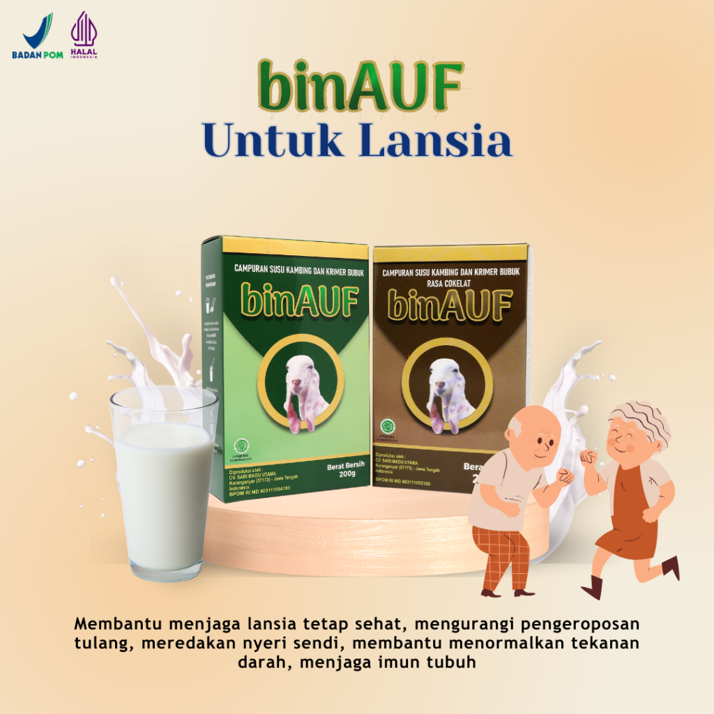 

BinAuf Susu Kambing Ettawa Bubuk 200gr - Halal & BPOM