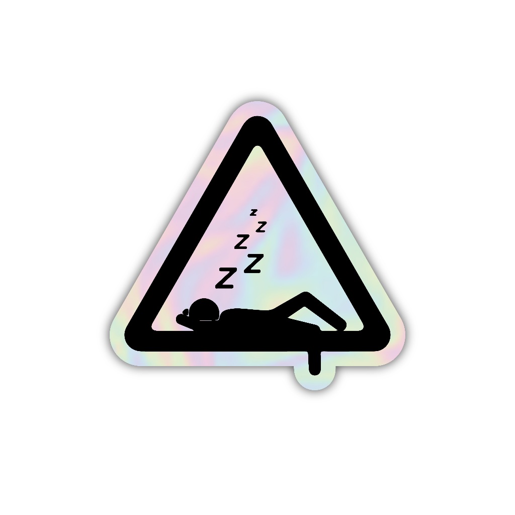

sticker sleep area, stiker hologram satuan- Z107