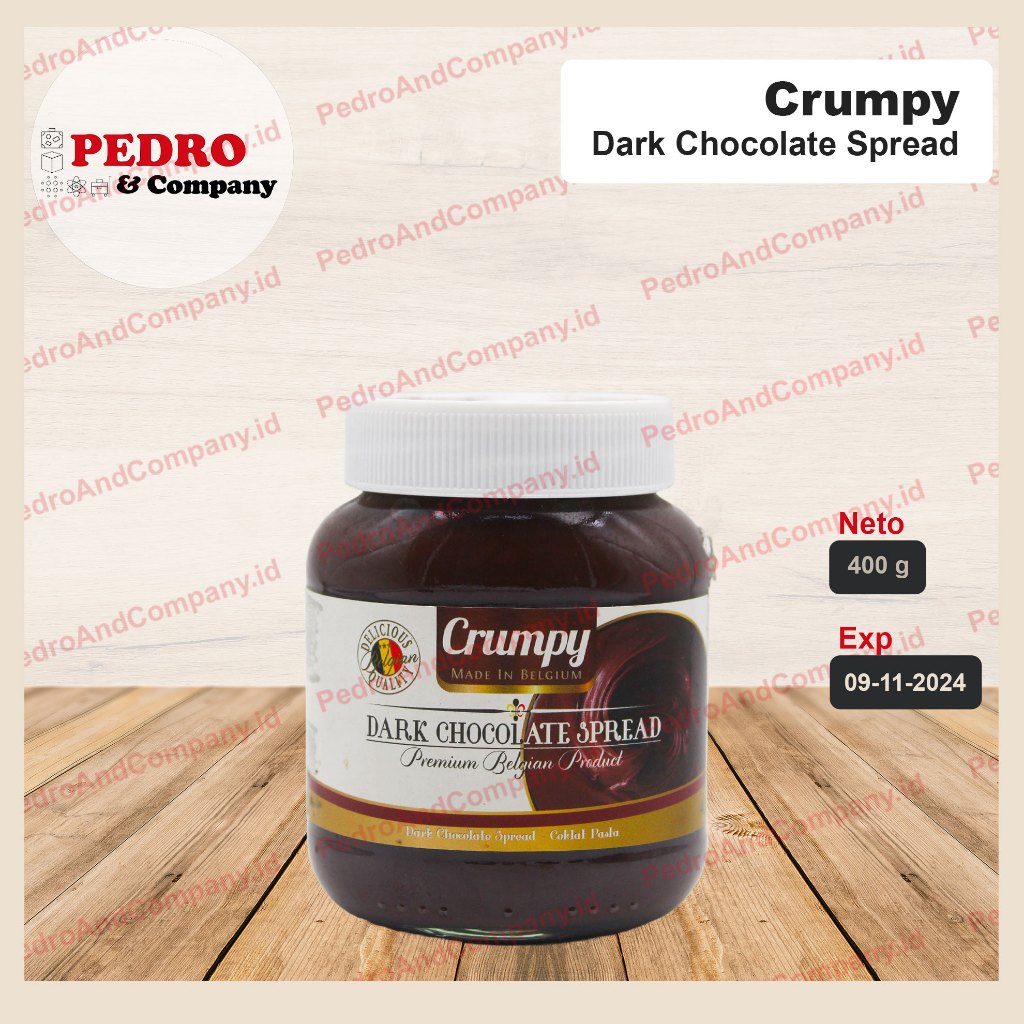 

crumpy dark chocolate spread 400g - selai impor belgium
