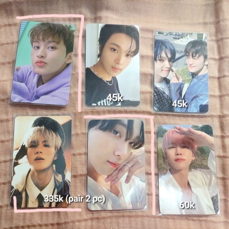 Photocard PC Haechan starriver centil pob istj, Jaemin pob istj mumo b ver,  Mark tc laundry shop no