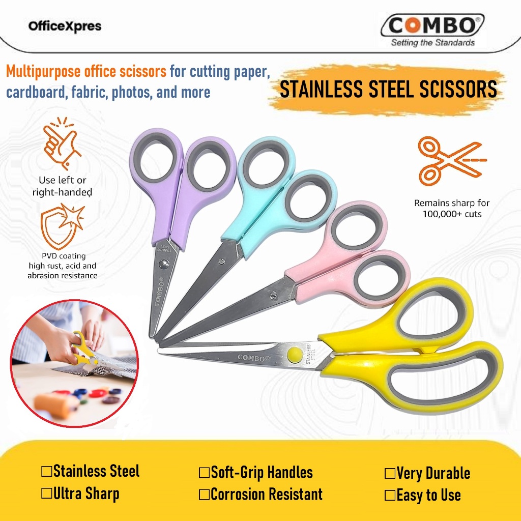 

Gunting Kertas / Gunting Kain / Gunting Besar / Gunting Kecil / Stainless Steel Scissors 140R, 150R, 160R, 180R-2TPC