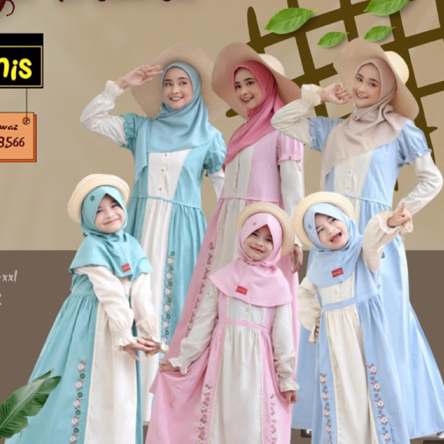 Abaya Dannis Terbaru / Abaya Dewasa / gamis Kids l/ Gamis dewasa / Gamis couple dannis