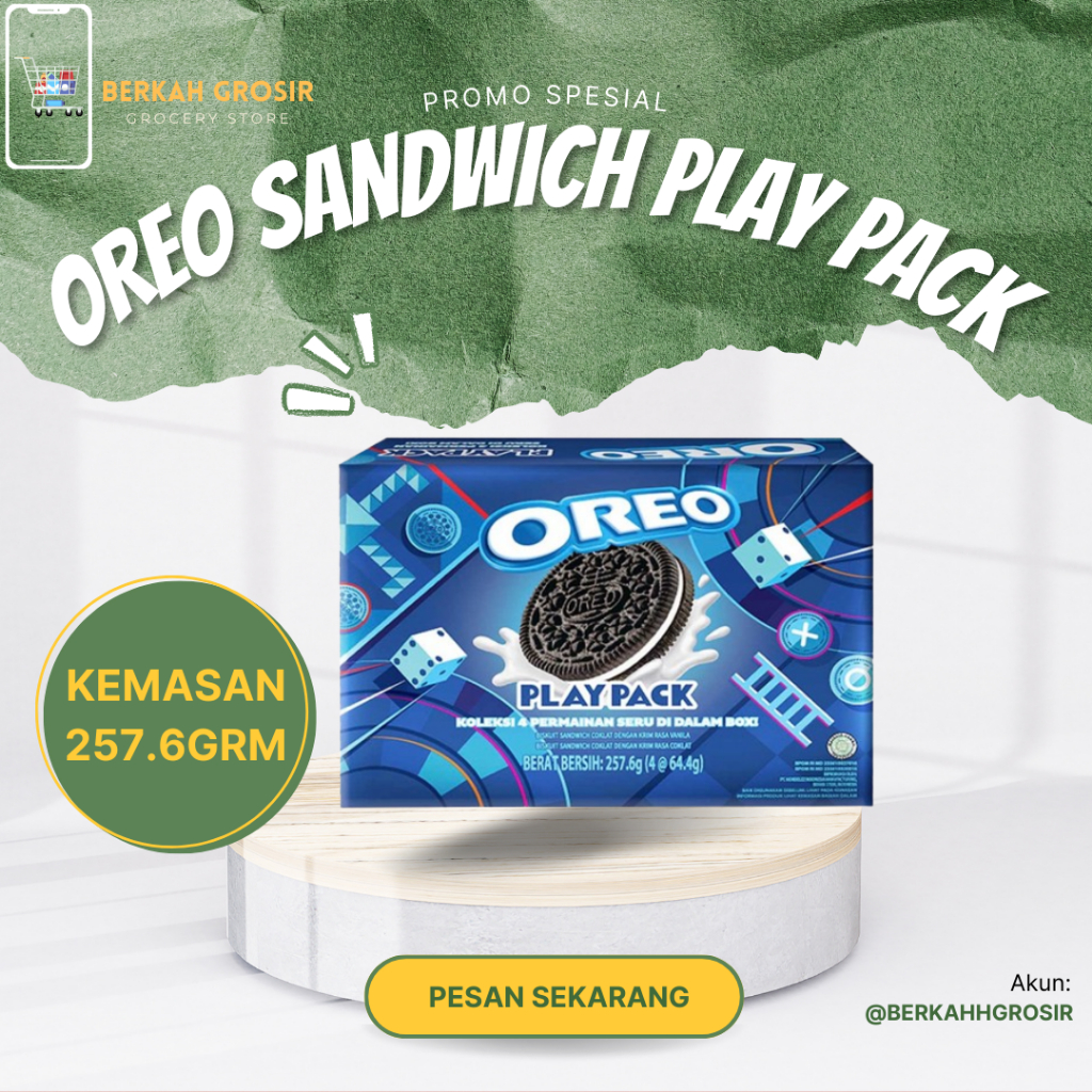 

OREO PLAYPACK SELECTION SANDWICH SNACK 257.6GRM