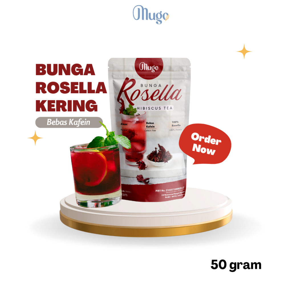 

Mugo - Bunga Rosella Merah Kering Alami 50 gram