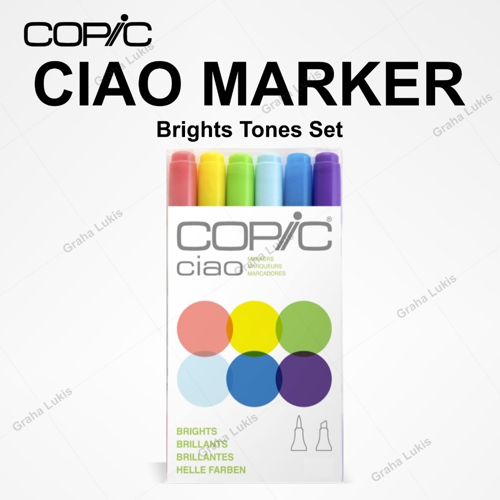 

COPIC CIAO Marker SET 6 - BRIGHT / BRIGHTS TONES