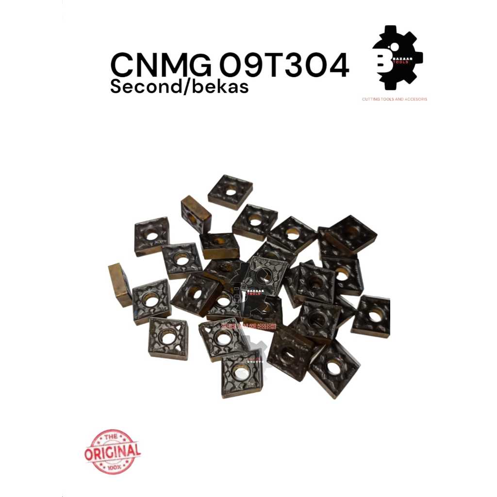 INSERT CNMG 09T304 SECOND HAND/BEKAS- Insert Pahat Bubut - Pisau Pahat - Bekas- Second Hand - Origin