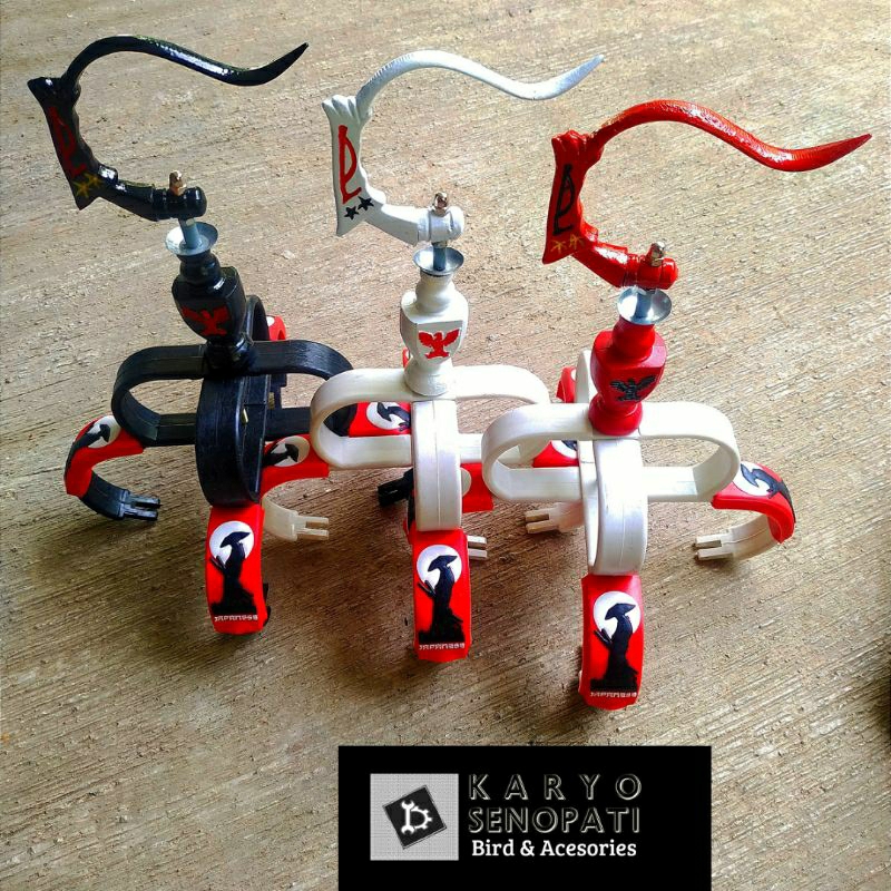 mahkota cakram sangkar kandang murai 1 set + gantungan burung pion garuda
