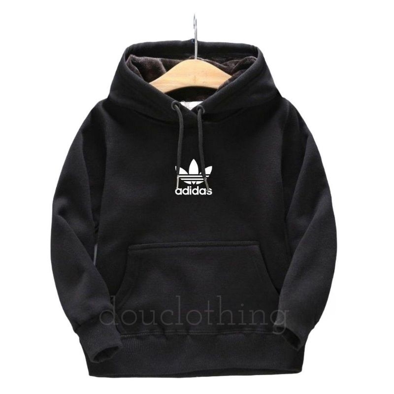 Sweater Hoodie Anak Laki Laki Perempuan Umur 2-12 Tahun Sablon Adidas