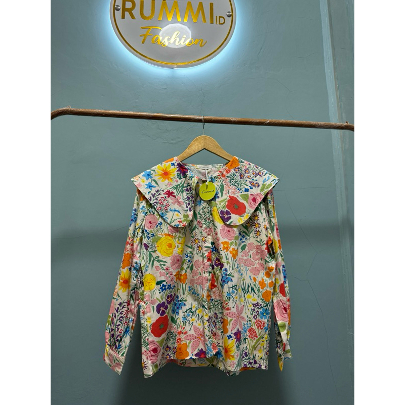 KEMEJA MOTIF WANITA IMPORT BANGKOK PREMIUM LENGAN PANJANG