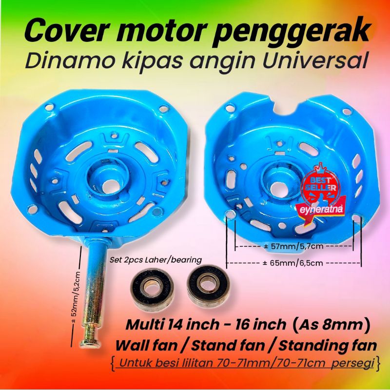 Tutup cover dinamo kipas angin bos busing bearing 14 in 16 in multi kern besi stator lilitan kumpara