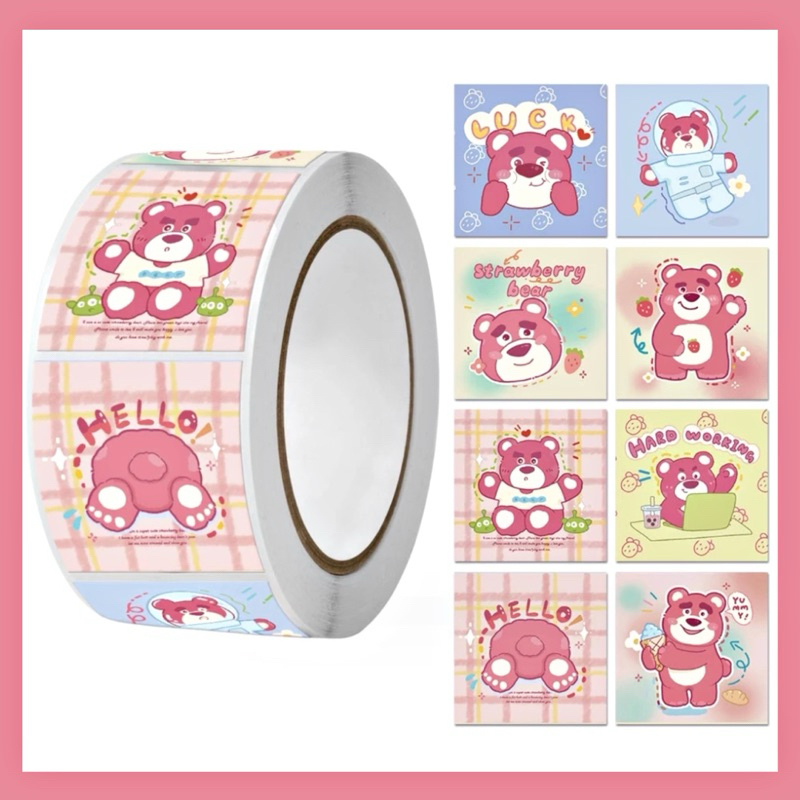 

[ BUKAN 1 ROLL!!!! ] Sticker Lotso Kotak / Sticker Lucu / Cute Sticker / Stiker Gambar Lotso / Stiker Hiasan