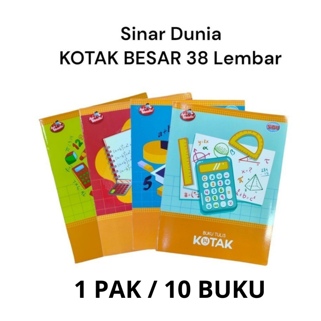 

Sidu Buku Kotak Besar 14mm 38 Lembar - 1 Pak Isi 10 Buku