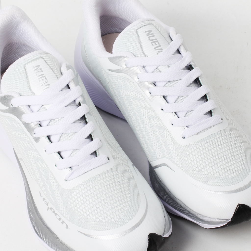 DISKON NUEVO - SEPATU RUNNING NUEVO VELOCITY PUTIH SILVER OLAHRAGA JOGGING LARI PRIA