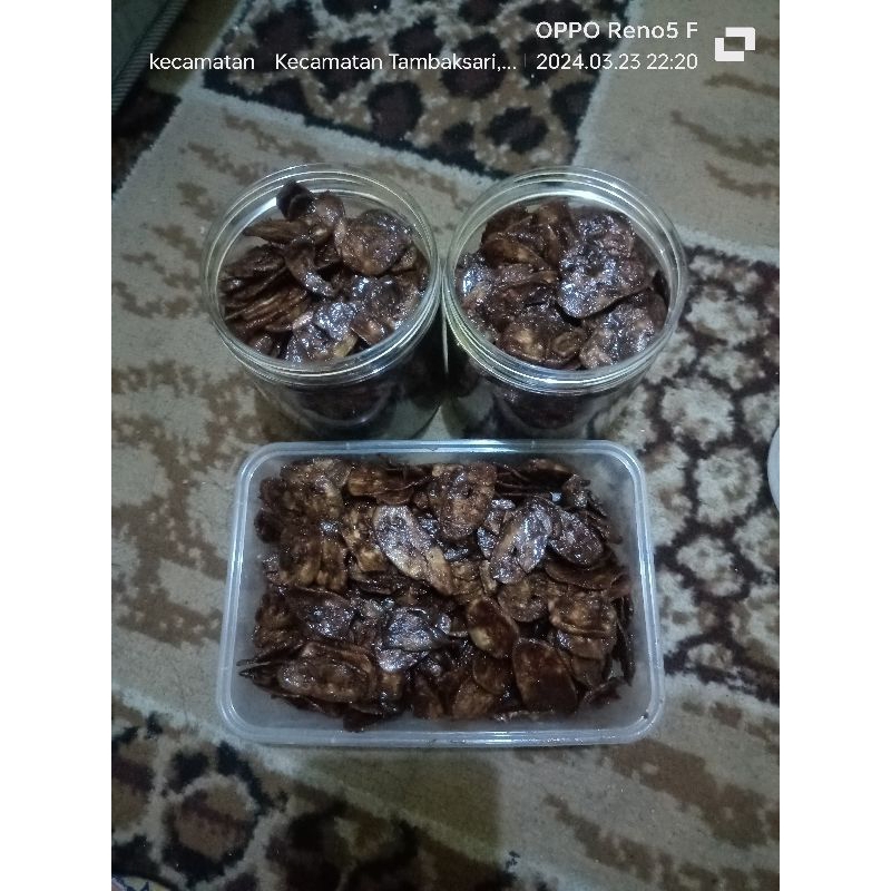 kripik pisang coklat