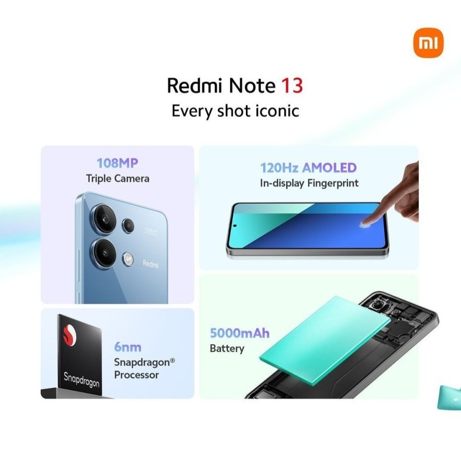 Xiaomi Redmi Note 13 4G LTE 8/256GB | Xiaomi Redmi Note 13 5G 8/256GB RAM 8GB ROM 256GB Amoled NFC -