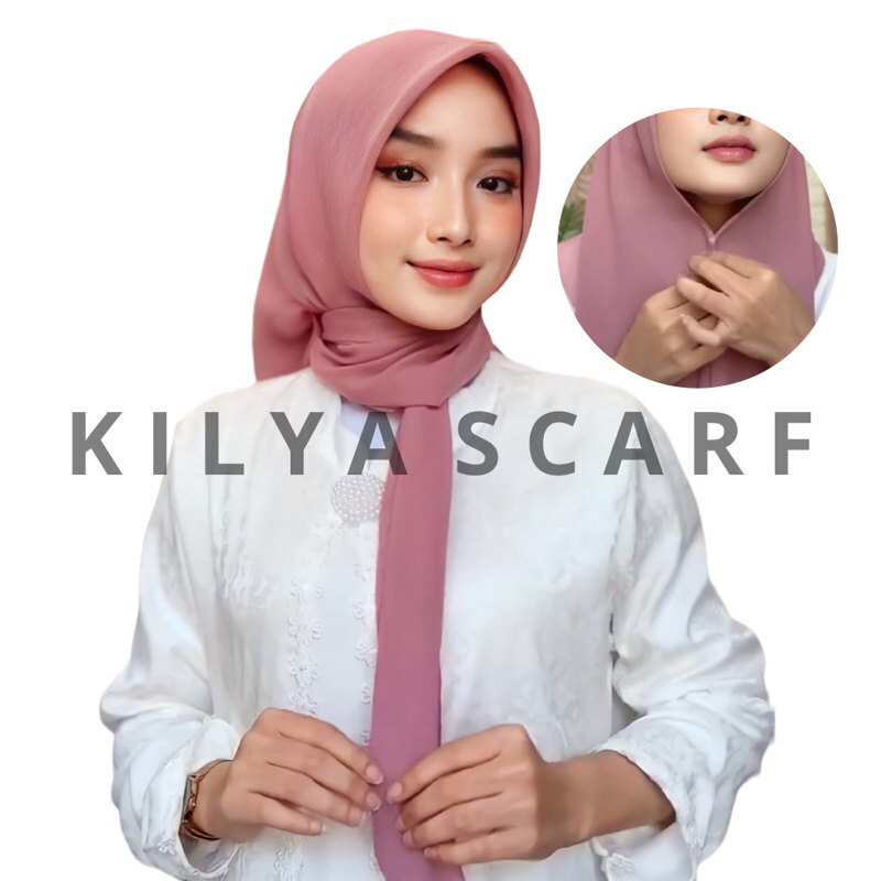 Hijab Segiempat Instan Magnetic / Hijab Magnet Anti Ribet / Hijab Sekolah Segi Empat Instan