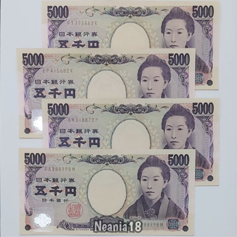 Koleksi Yen Jepang Pecahan 5000 Yen
