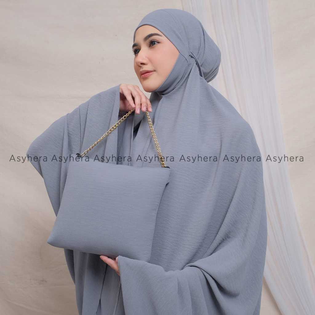 Mukena Dewasa Penutup Dagu Crinkle Premium Series Fatimah