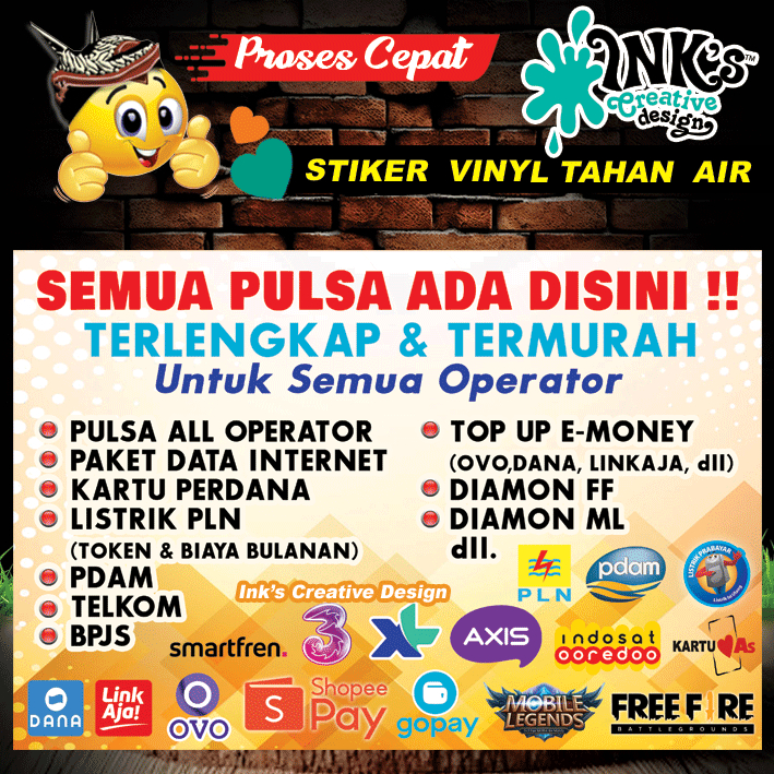 

Stiker Hiasan Konter Pulsa