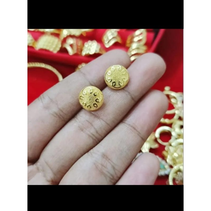 Perhiasan anting Dewasa Yxy Lapis emas awet tahan air