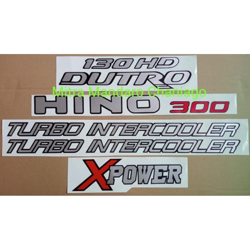 stiker Hino 300 XPOWER 130HD DUTRO TURBO INTERCOOLER