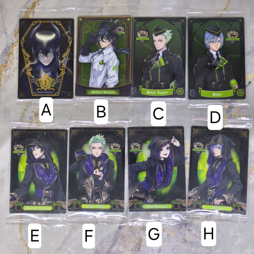 Twisted Wonderland Wafer Card Diasomnia Kartu