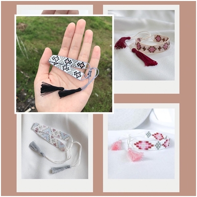 Gelang etnik 5 Row Bead Loom Bracelet - Gelang persahabatan