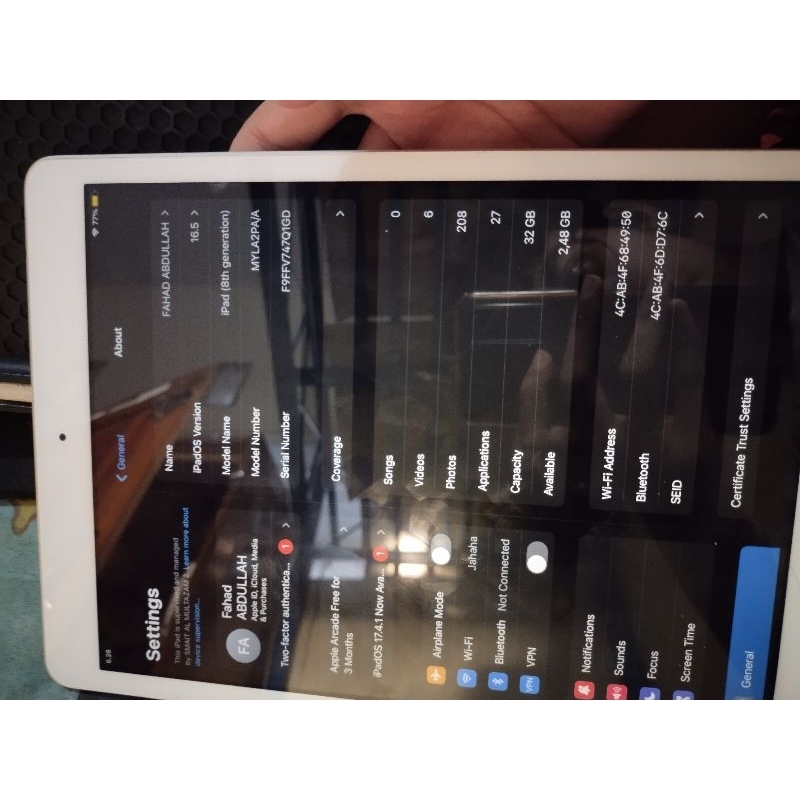 iPad generation 8 32GB bekas