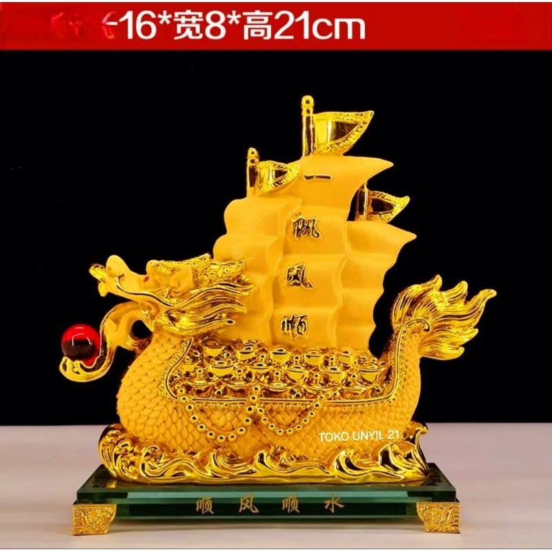 Patung Perahu Kapal Naga Kapal Naga Fengshui