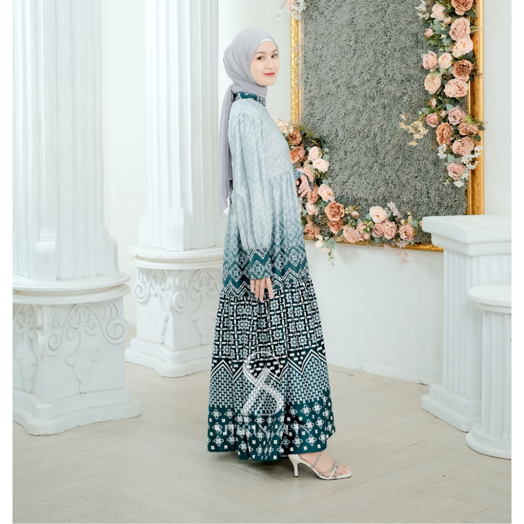 ShirinZein - Baju Gamis Dress Aqilla Wanita Dewasa Pesta Mewah Elegan Lebaran 2024-2