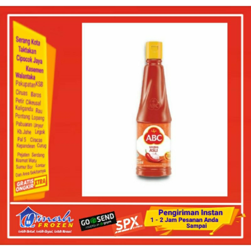 

Saos Abc Sambal Asli 135ml, Saus pedas, frozen Serang