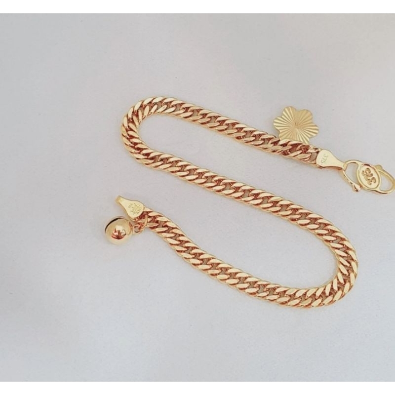 Gelang Emas Asli Model Sisik Naga Kadar 375