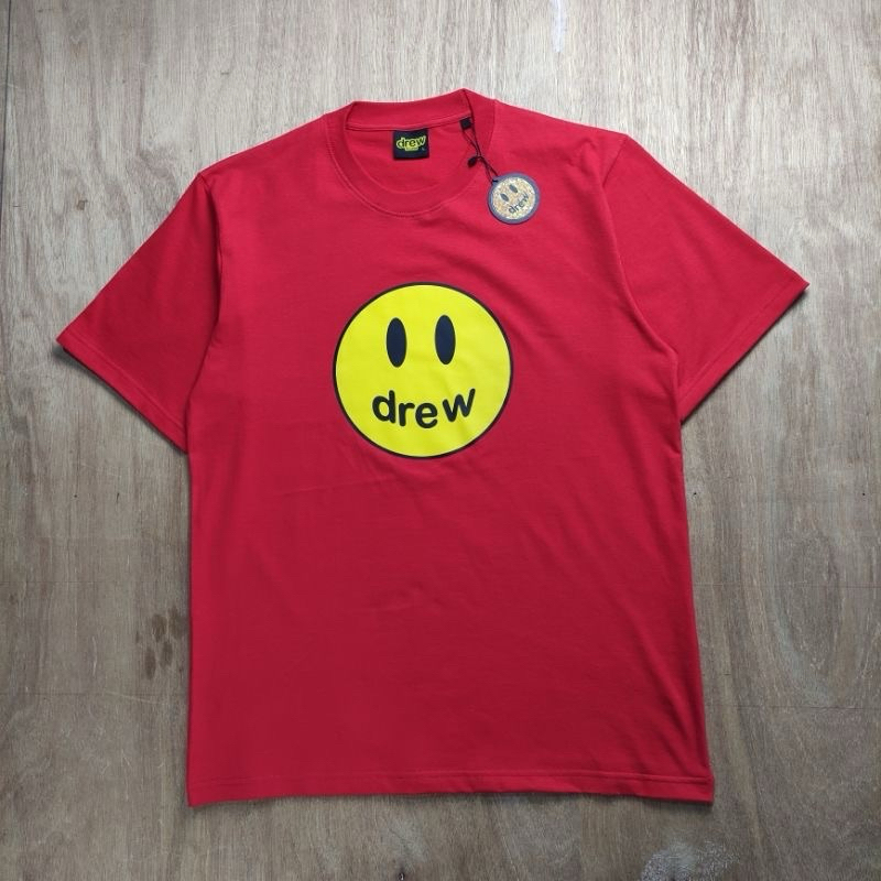 Drew House Smile Logo Red Oversize Tee T-Shirt