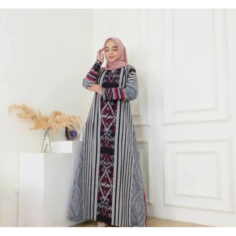 gamis lebaran gamis wanita gamis tenun ikat gamis muslim