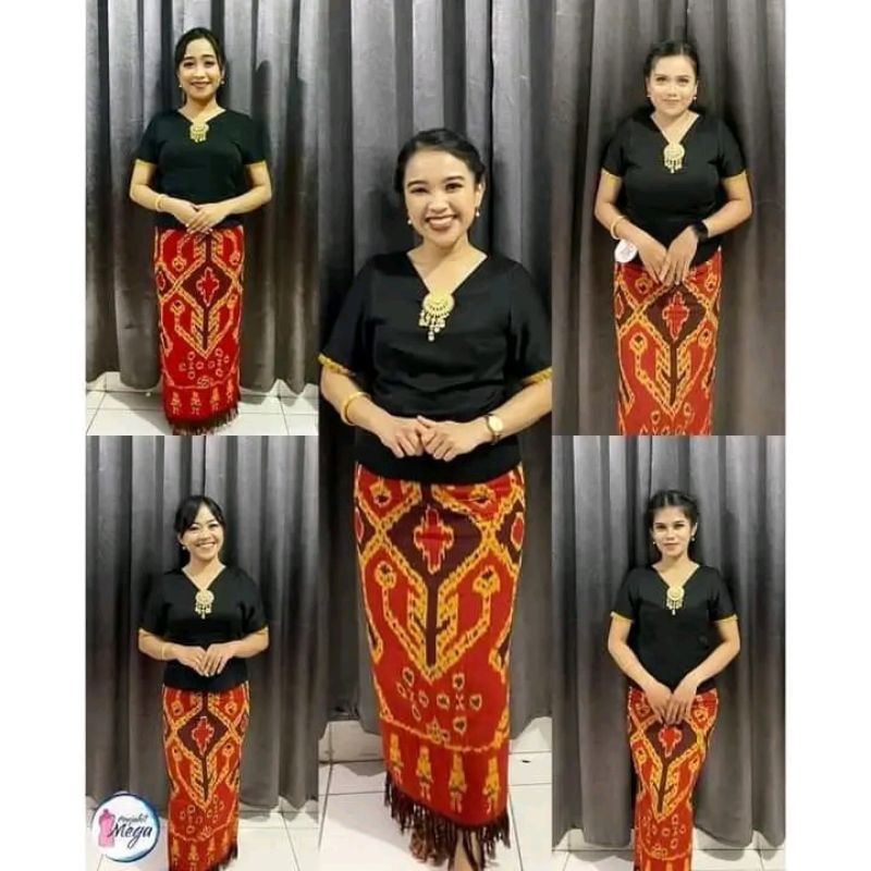 baju set wanita dewasa baju adat toraja tenun blanket etnik jepara