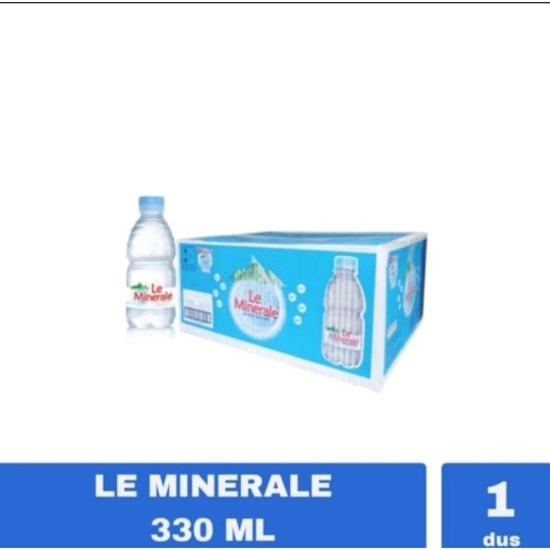 

LE MINERAL 330ML Mini air mineral botol kecil 1 dus ~isi 24 botol