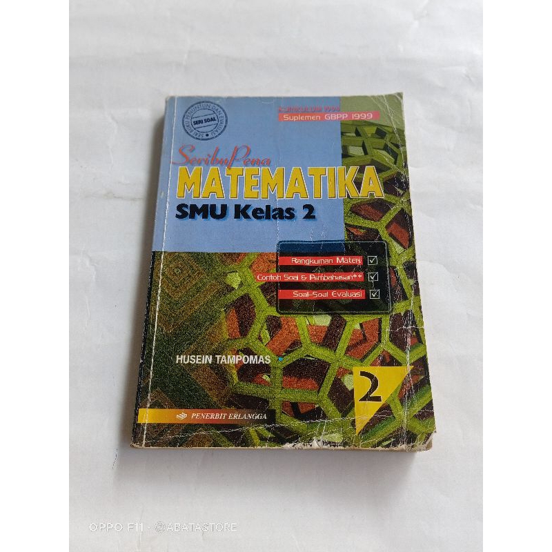 BUKU SERIBUPENA MATEMATIKA SMU KLS 2 KURIKULUM 1994 HUSEIN TAMPOMAS