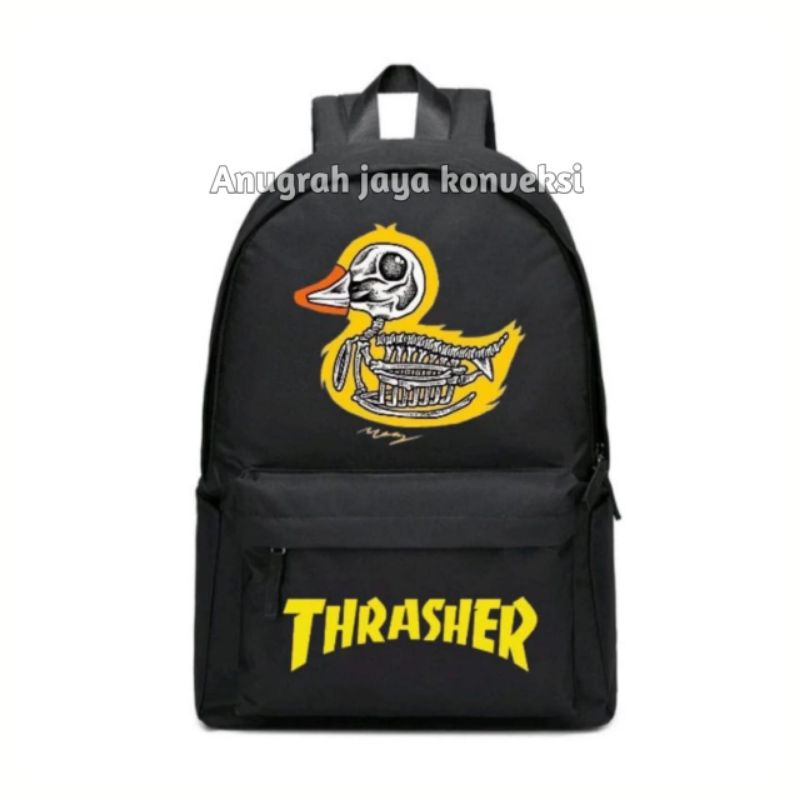 Tas Ransel Thrasher Backpack Pria Wanita Bahan Premium