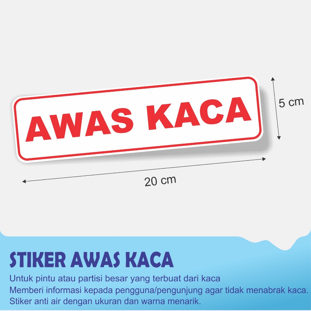 STIKER TULSAN : AWAS KACA