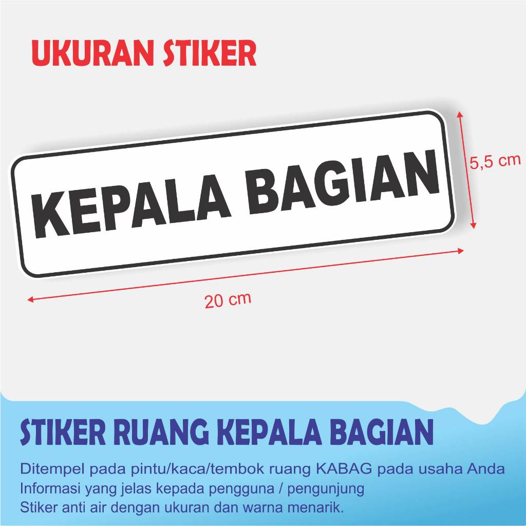 

STIKER RUANG KEPALA BAGIAN