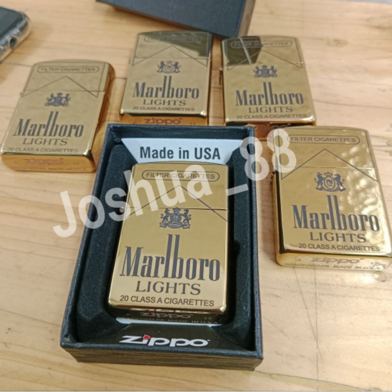 Korek Api Zippo Marlboro Gold Bisa Ukir Nama Sendiri